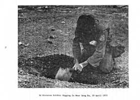 3d Division 
Soldier Digging In Near Dong Ha, 10 April,1972