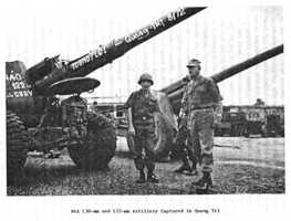 NVA 130-mm
and 122-mm Artillery Captured in Quang Tri