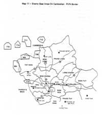 Enemy Base Areas On Cambodian-RVN Border